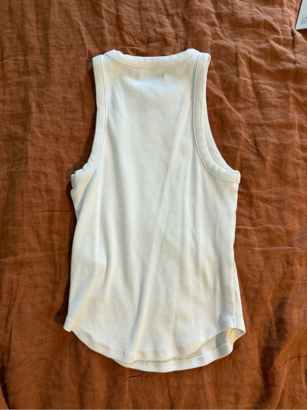 Abercrombie & Fitch White Ribbed Racerback Tank - Picture 2 of 3